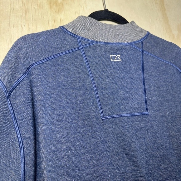 Cutter & Buck Pullover 1/4 Zip Sweater Men’s Large Navy Blue - Picture 10 of 10
